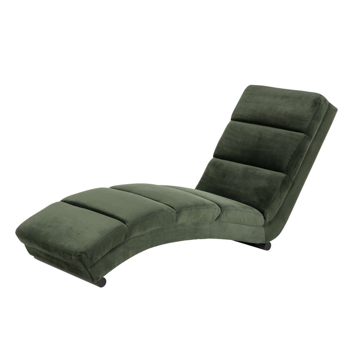 Chaise longue forest green velvet - SalesFever