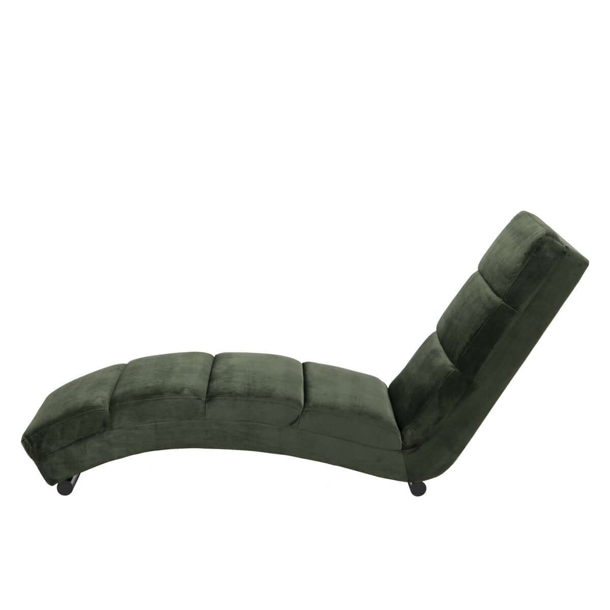 Chaise longue forest green velvet - SalesFever