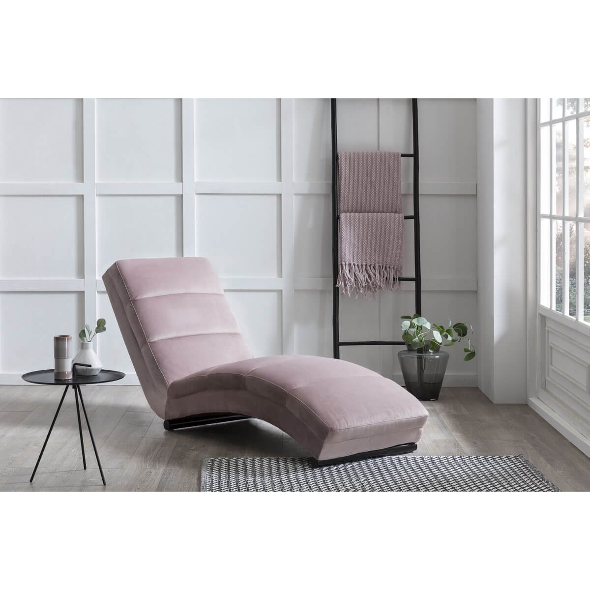 Chaise longue rose velvet - SalesFever