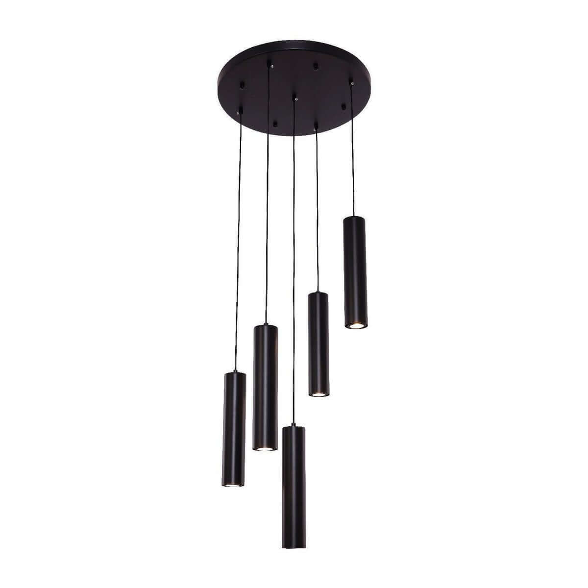 Hanging lamp cylinder 5 | Black - Luxury Living B.V.