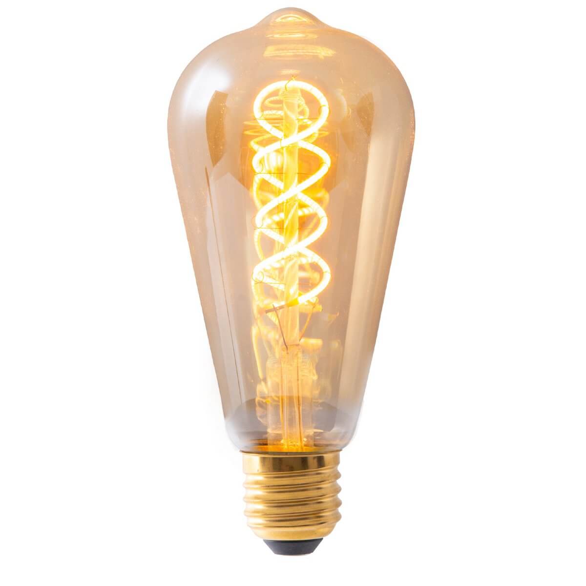 Dilly led filamentlamp amber E27 - dimbaar - set van 3