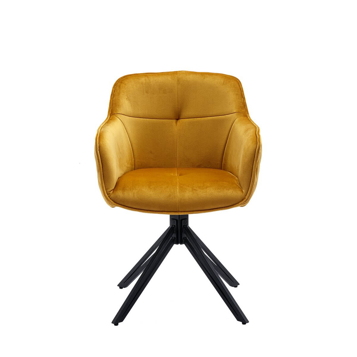 Armchair with yellow honeycomb quilting - SalesFever