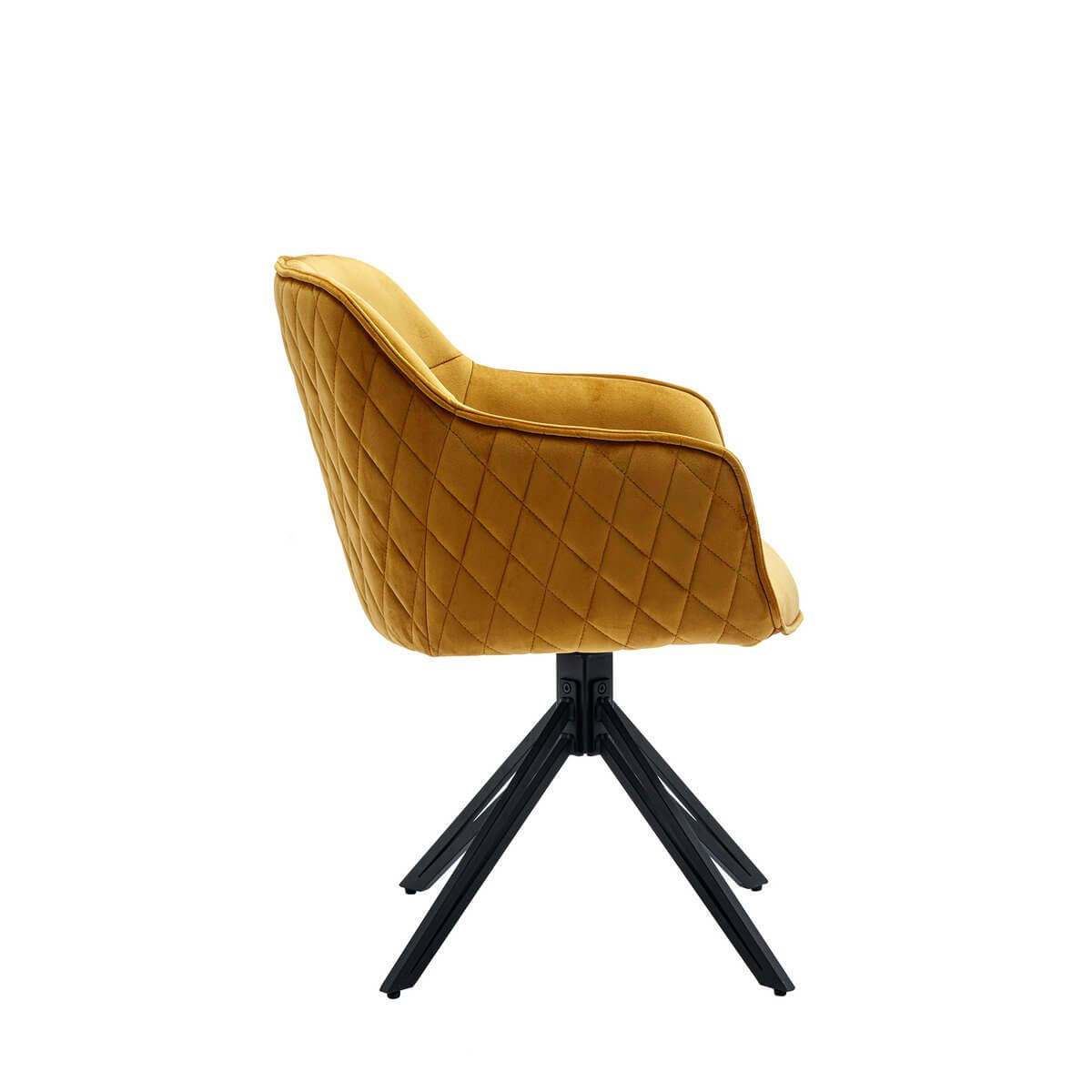 Armchair with yellow honeycomb quilting - SalesFever