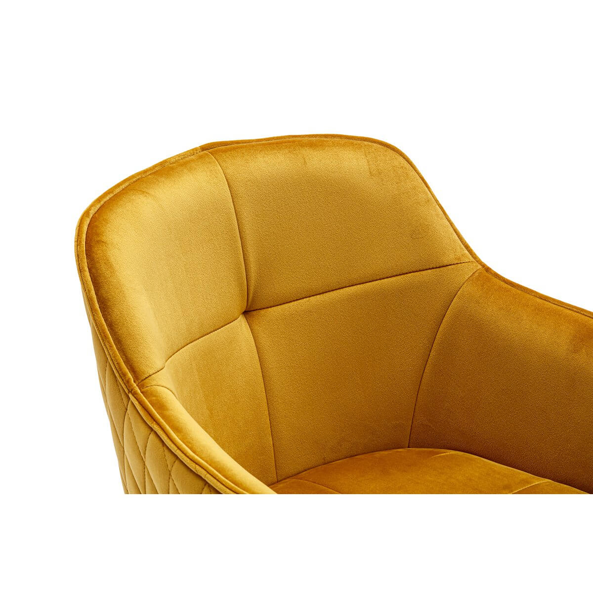 Armchair with yellow honeycomb quilting - SalesFever