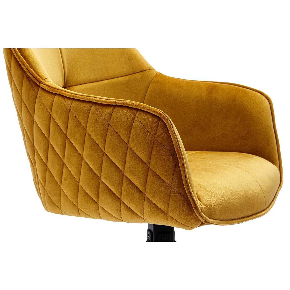 Armchair with yellow honeycomb quilting - SalesFever