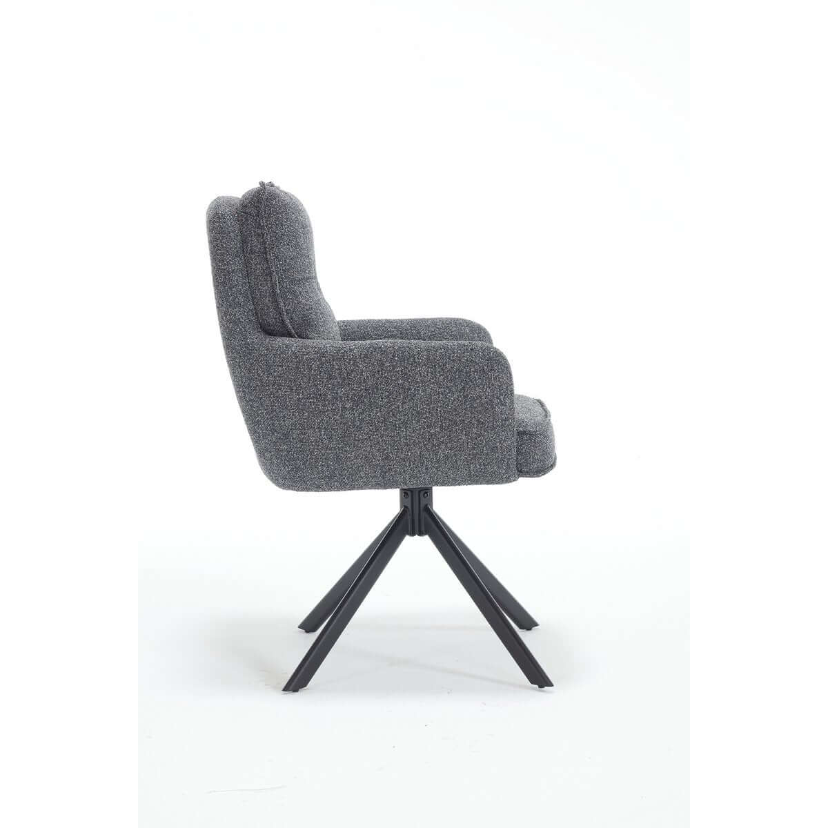 Armchair structural fabric anthracite - SalesFever