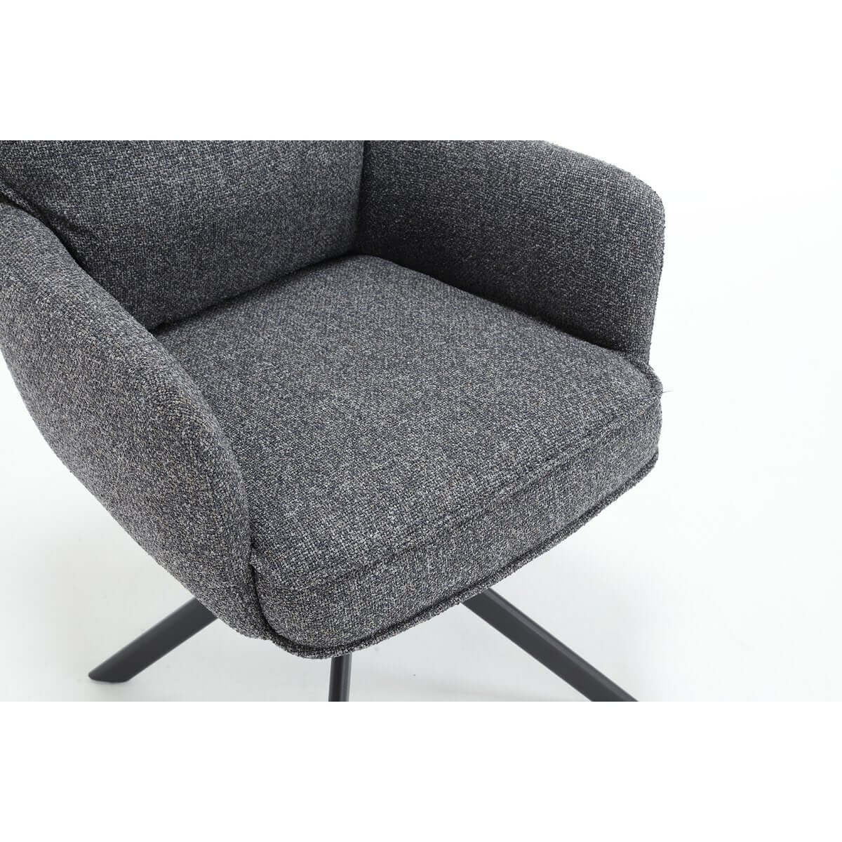Armchair structural fabric anthracite - SalesFever