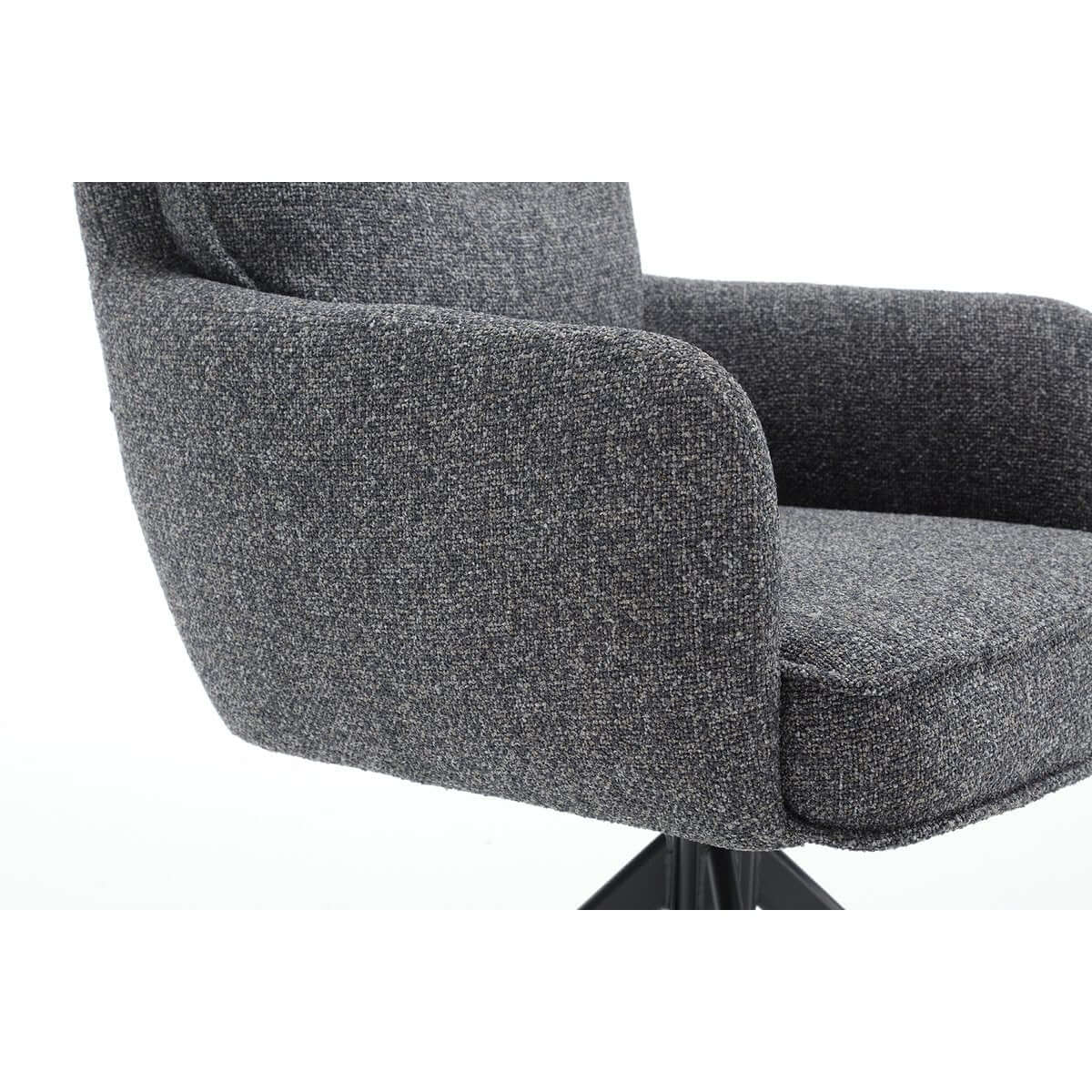 Armchair structural fabric anthracite - SalesFever
