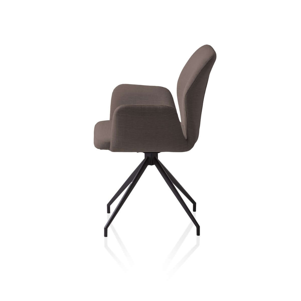 Armchair with 180° swivel function brown - SalesFever