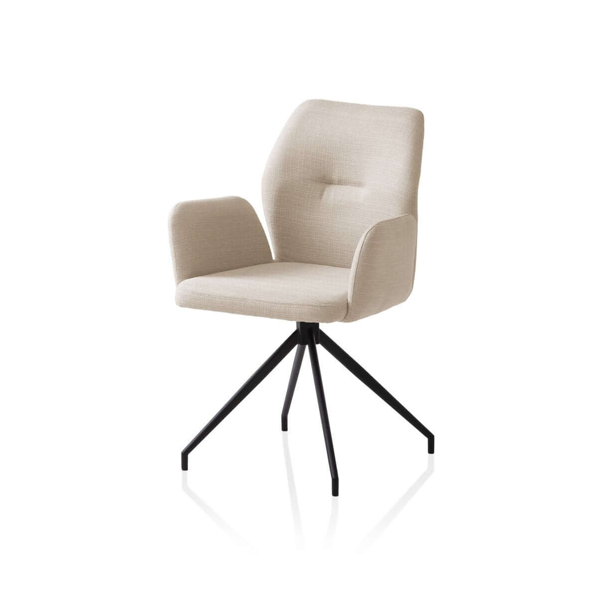 Armchair with 180° rotation function beige - SalesFever