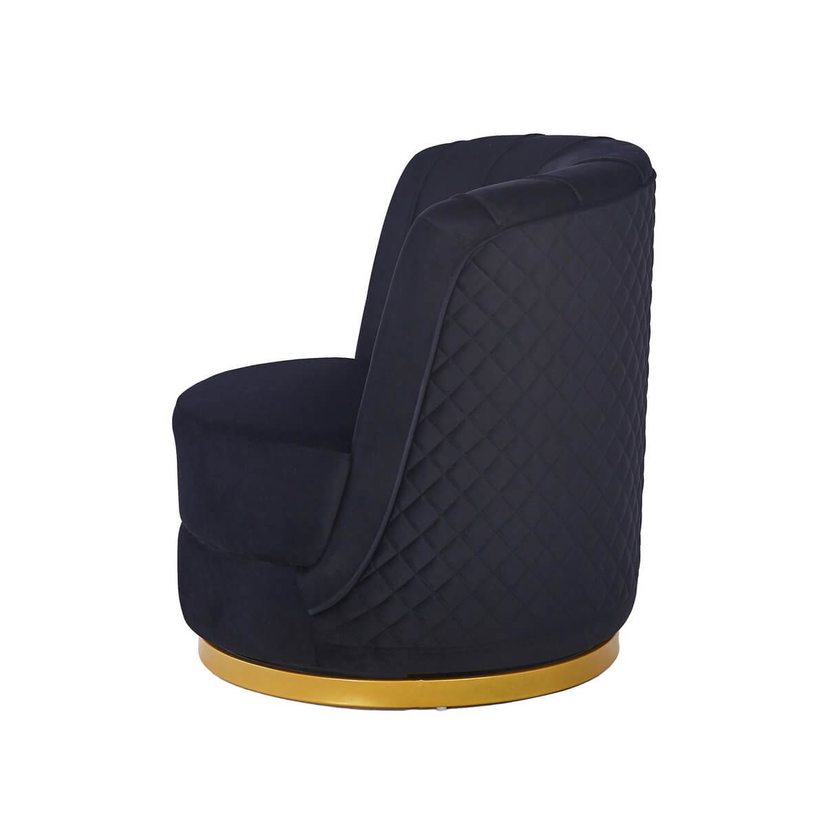 Drehsessel aus Samt Schwarz - SalesFever