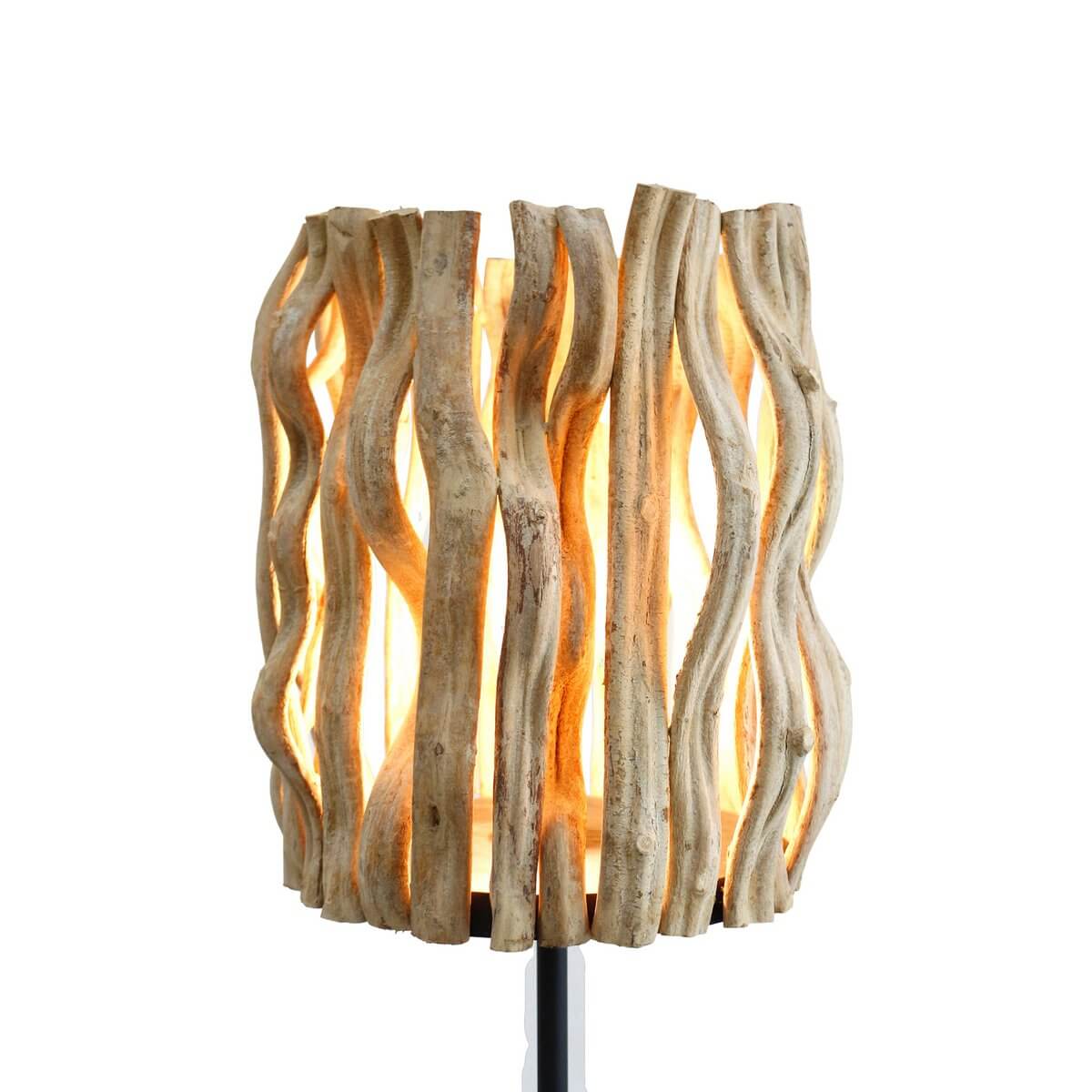 Floor lamp driftwood natural/black 140 cm - SalesFever