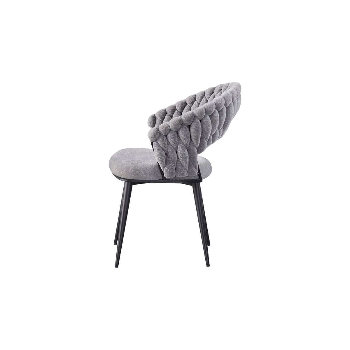 Dining room chair Wave Braided | Gray - Luxury Living B.V.