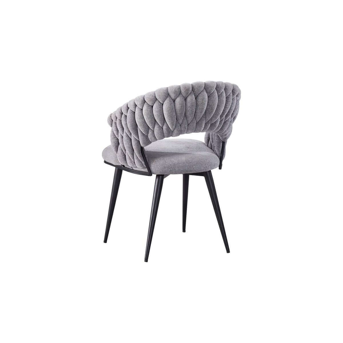 Dining room chair Wave Braided | Gray - Luxury Living B.V.