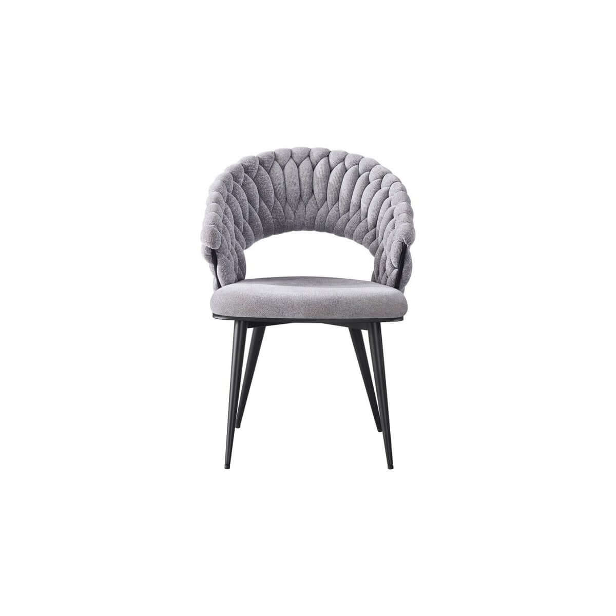 Dining room chair Wave Braided | Gray - Luxury Living B.V.