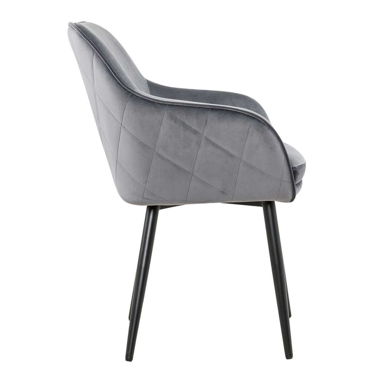 Dining room chair gray velvet - SalesFever