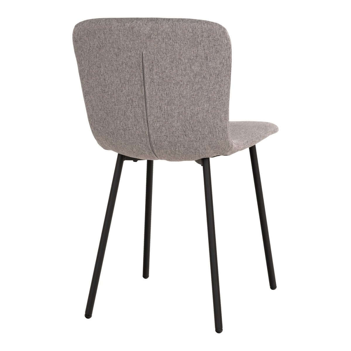 Halden Dining Chair - Light Grey, Black Legs - Set of 2 - House Nordic ApS