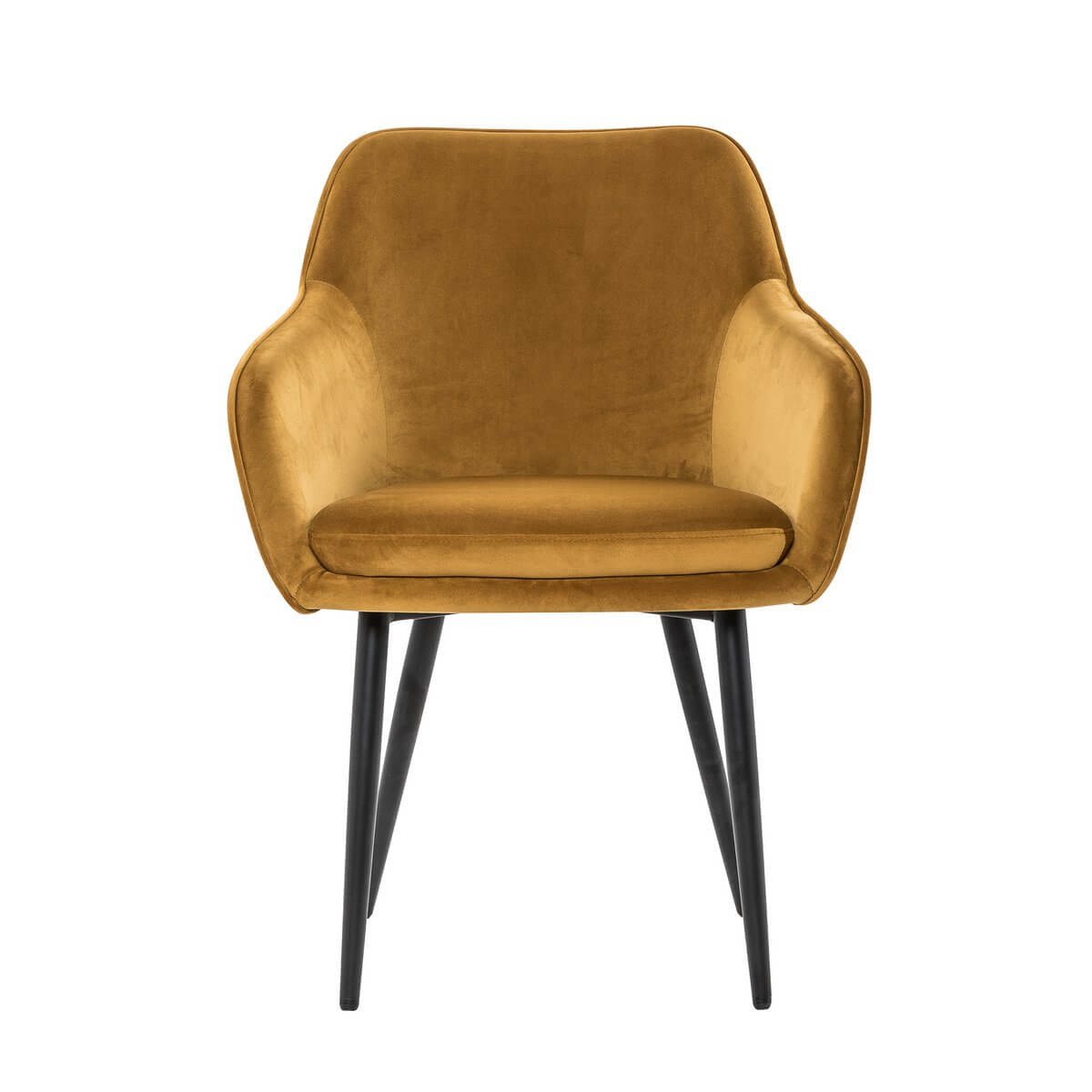 Dining chair mustard yellow velvet - SalesFever