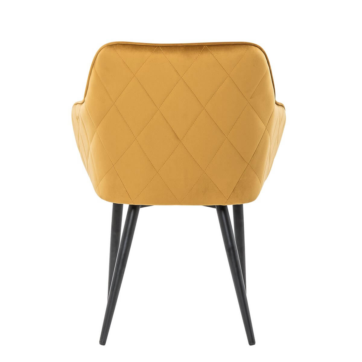 Dining chair mustard yellow velvet - SalesFever