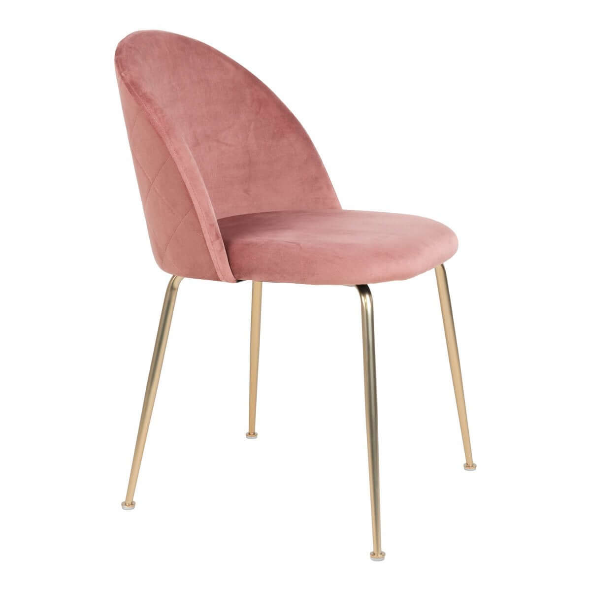 Geneve Dining Chair - Velvet, Steel, Rose - Set of 2 - House Nordic ApS