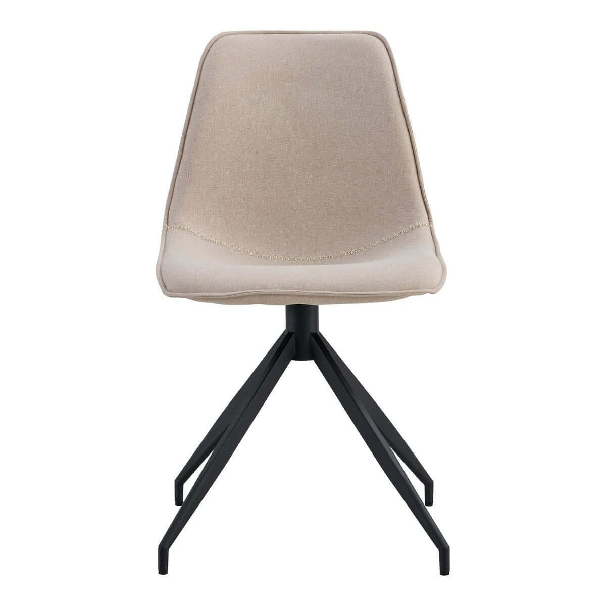 Monaco Dining Chair - Sand, Black Swivel Base - set of 2 - House Nordic ApS