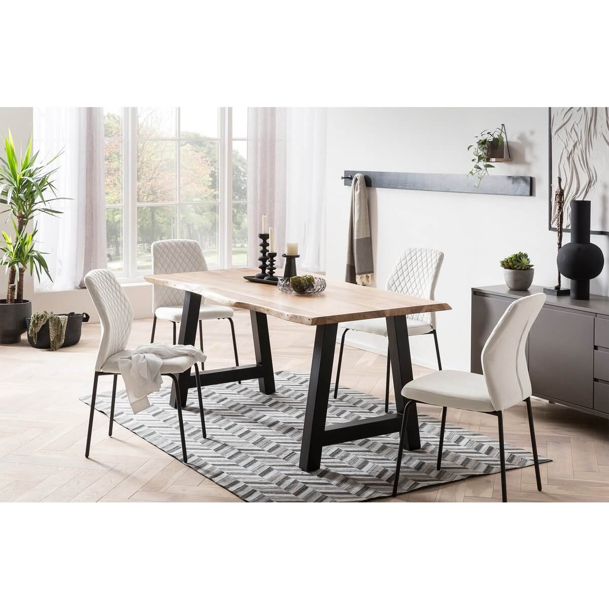 Chair set of 2 beige - SalesFever