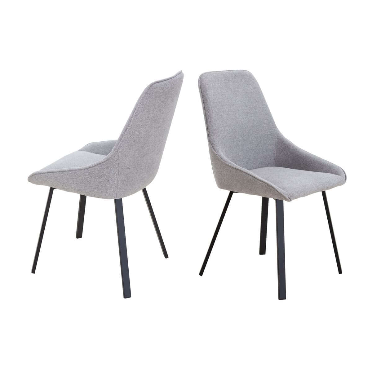 Dining chair set of 2 grey - SalesFever