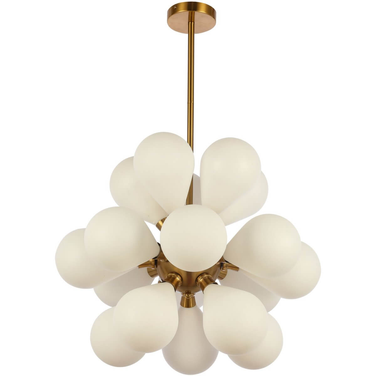 Hanging lamp Ellen Gold Frosted White Glass. - Luxury Living B.V.