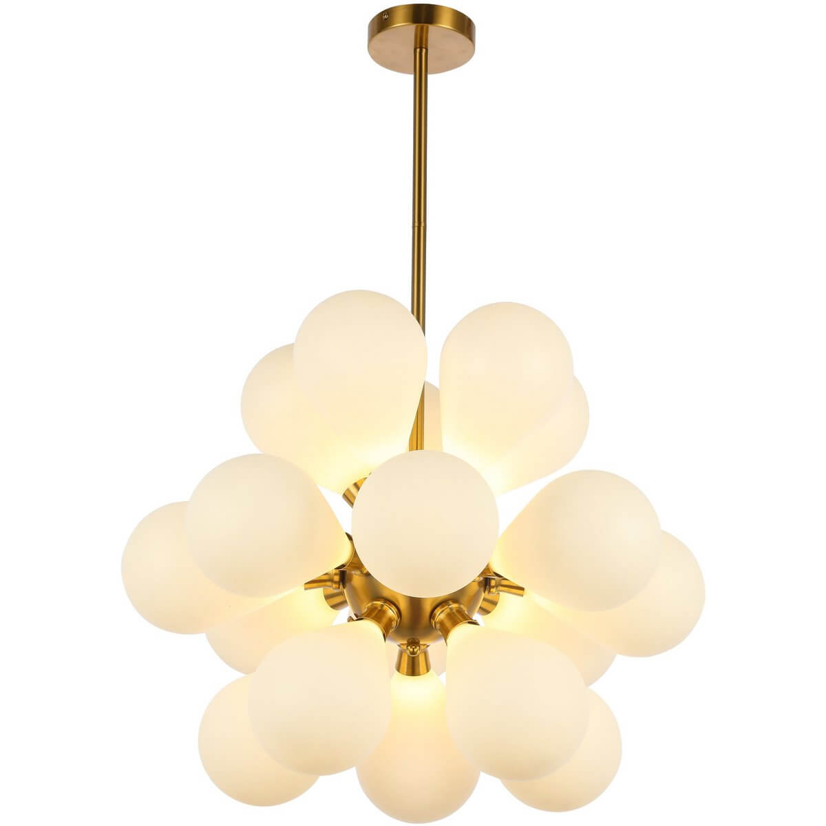 Hanging lamp Ellen Gold Frosted White Glass. - Luxury Living B.V.