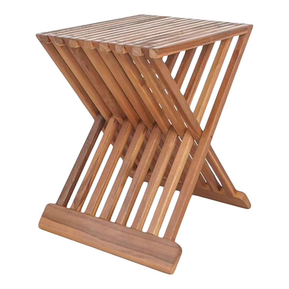 Erto Stool - Natural, Teak, 40x35x45 cm - House Nordic ApS