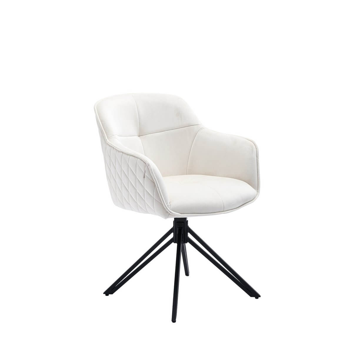 Armchair with honeycomb quilting beige - SalesFever