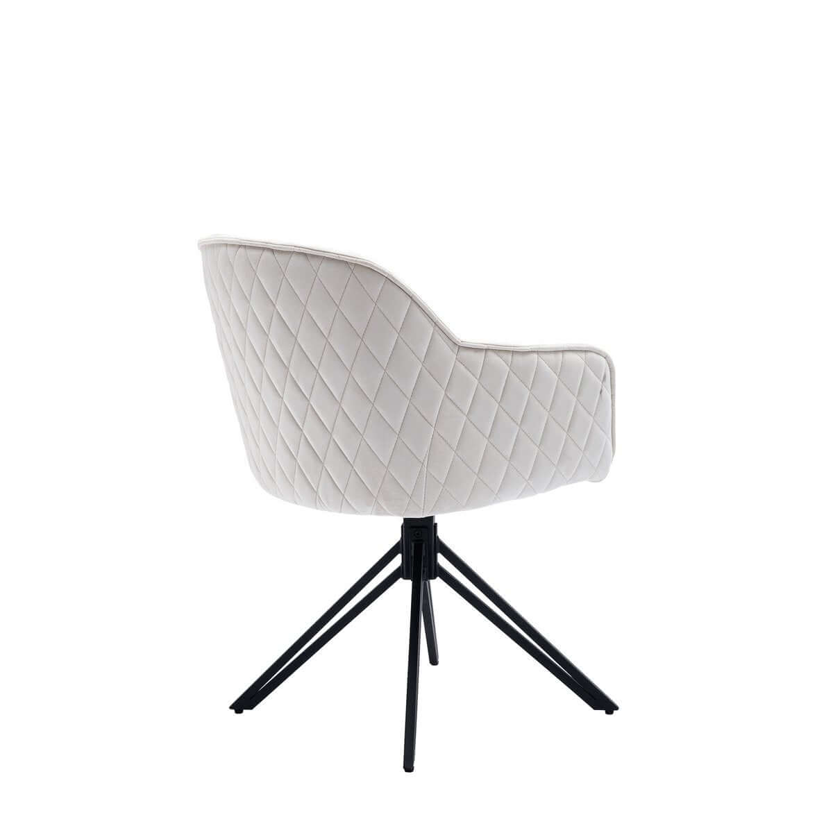 Armchair with honeycomb quilting beige - SalesFever