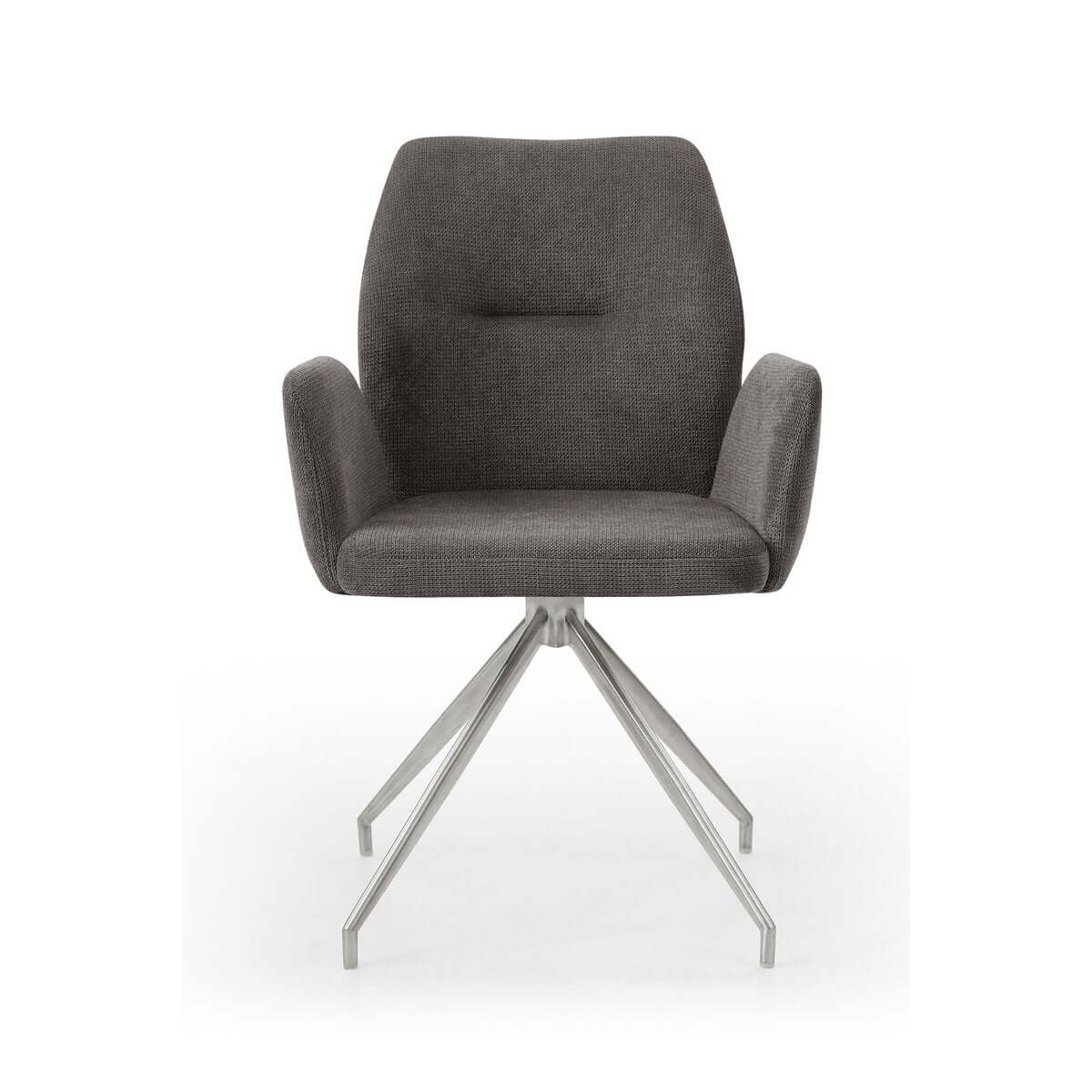 Armchair with 180° swivel function Dark grey - SalesFever