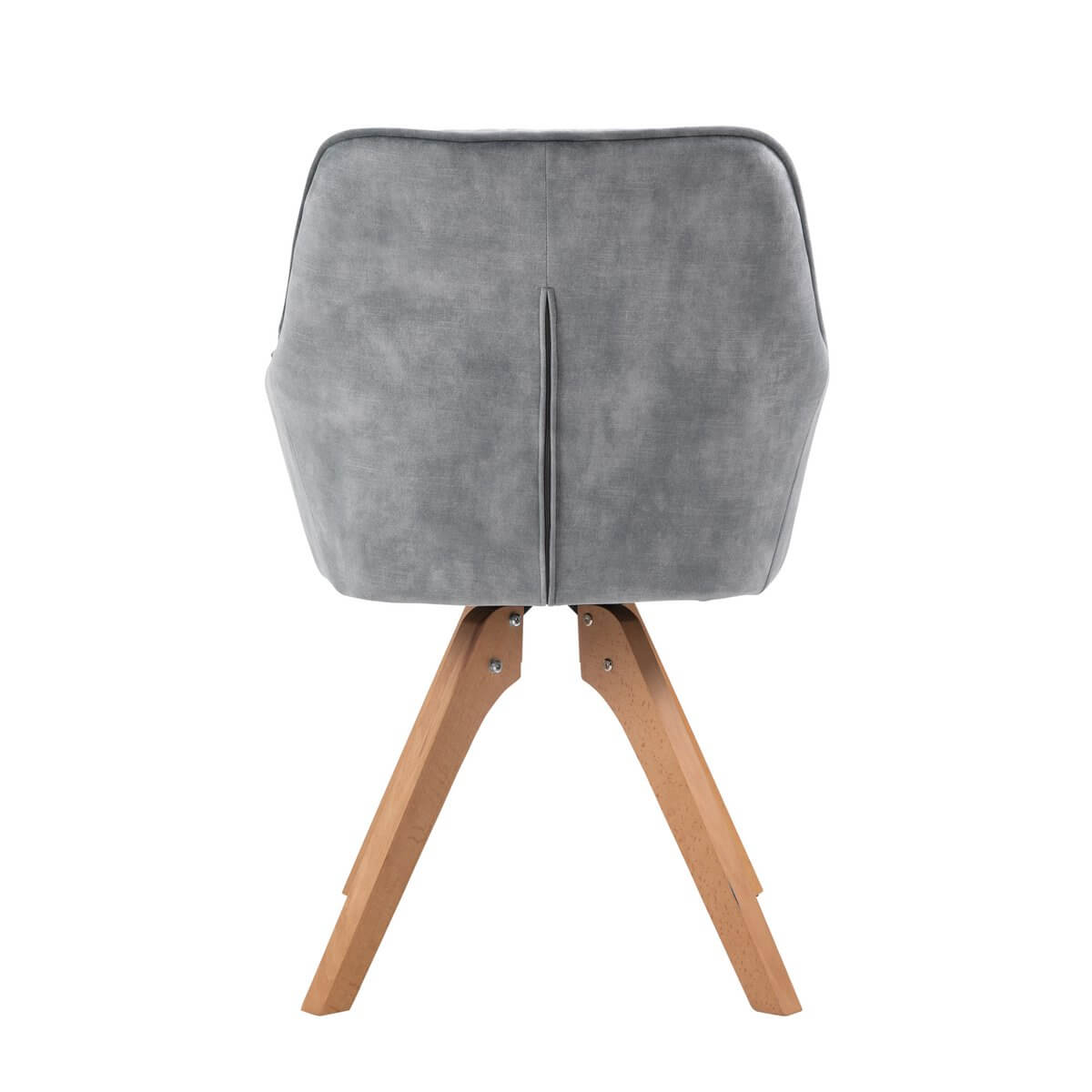 Armchair vintage velvet velor, gray - SalesFever