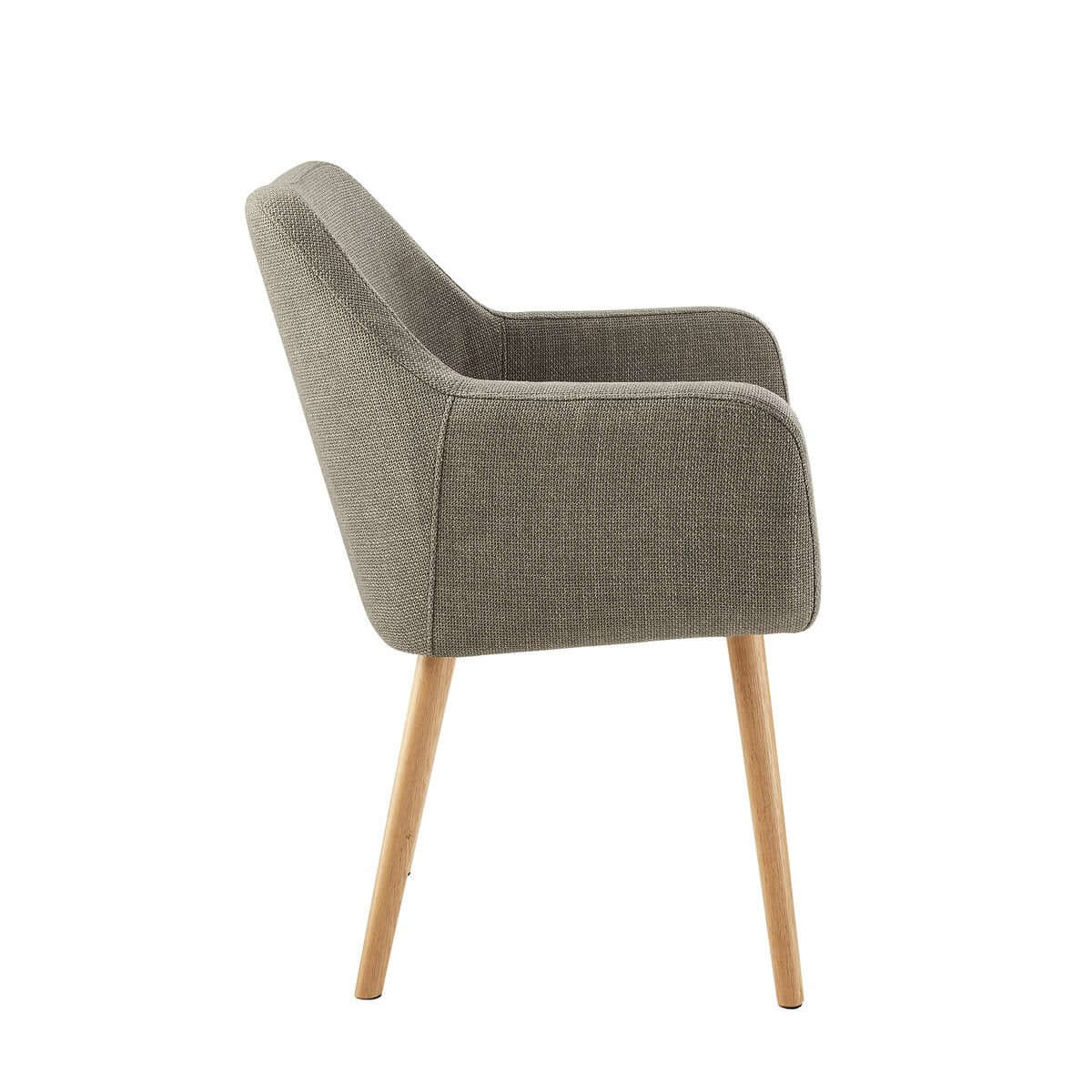 Armchair in brown structural fabric - SalesFever