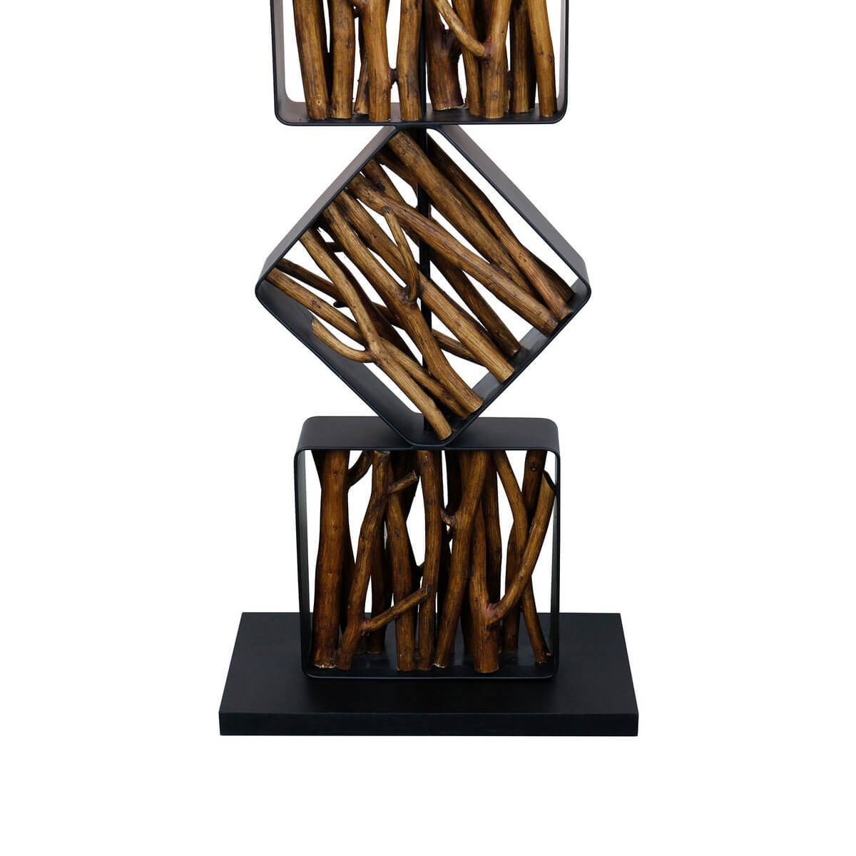 Floor lamp driftwood natural/black 155 cm - SalesFever