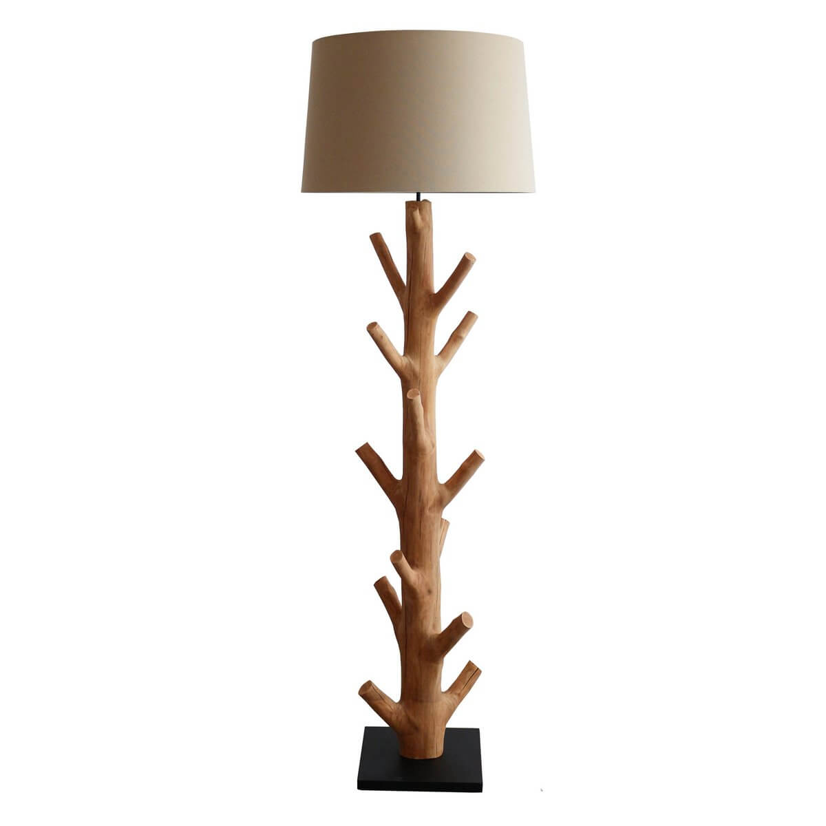 Floor lamp driftwood natural/white 175 cm - SalesFever