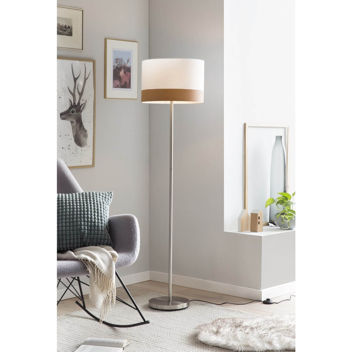Floor lamp round white Ø 38 cm - SalesFever