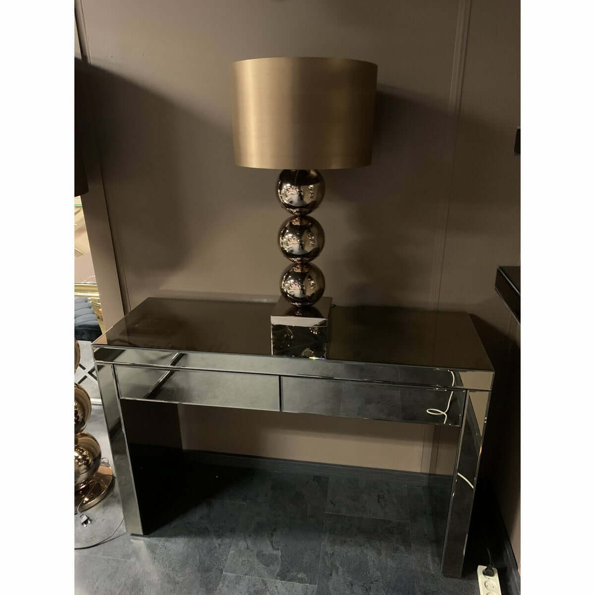 Globe lamp Block base Sepia - Luxury Living B.V.