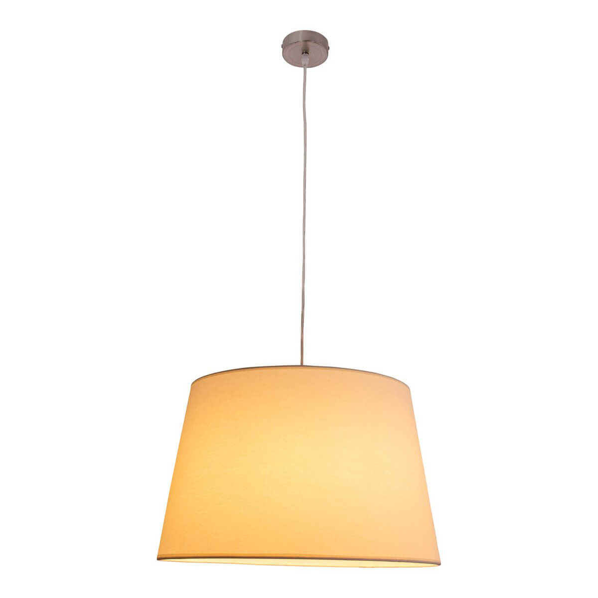 Hanglamp Beige Textielkap – Minimalistisch Met Warme Sfeer