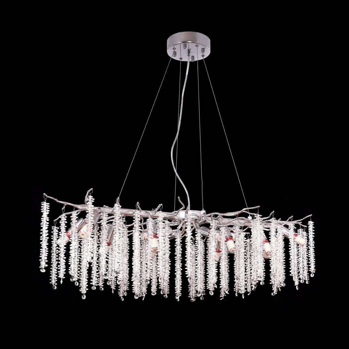 Hanging lamp frost silver 100x40cm - Luxury Living B.V.
