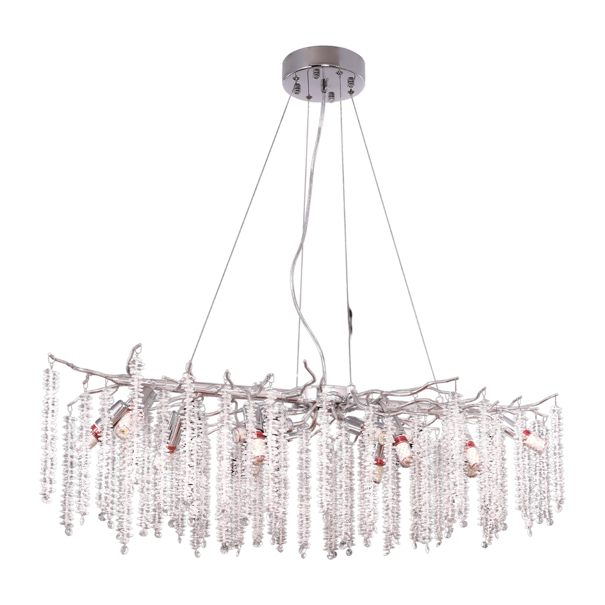 Hanging lamp frost silver 100x40cm - Luxury Living B.V.