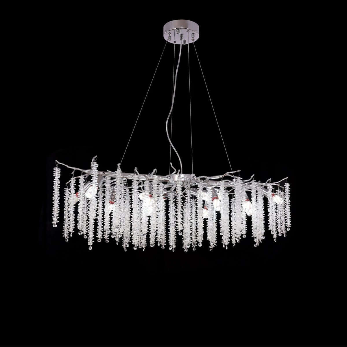 Hanging lamp frost silver 100x40cm - Luxury Living B.V.