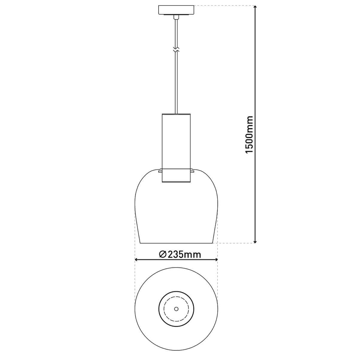 Hanglamp Geborsteld Messing En Amber Glas – Retro Elegantie