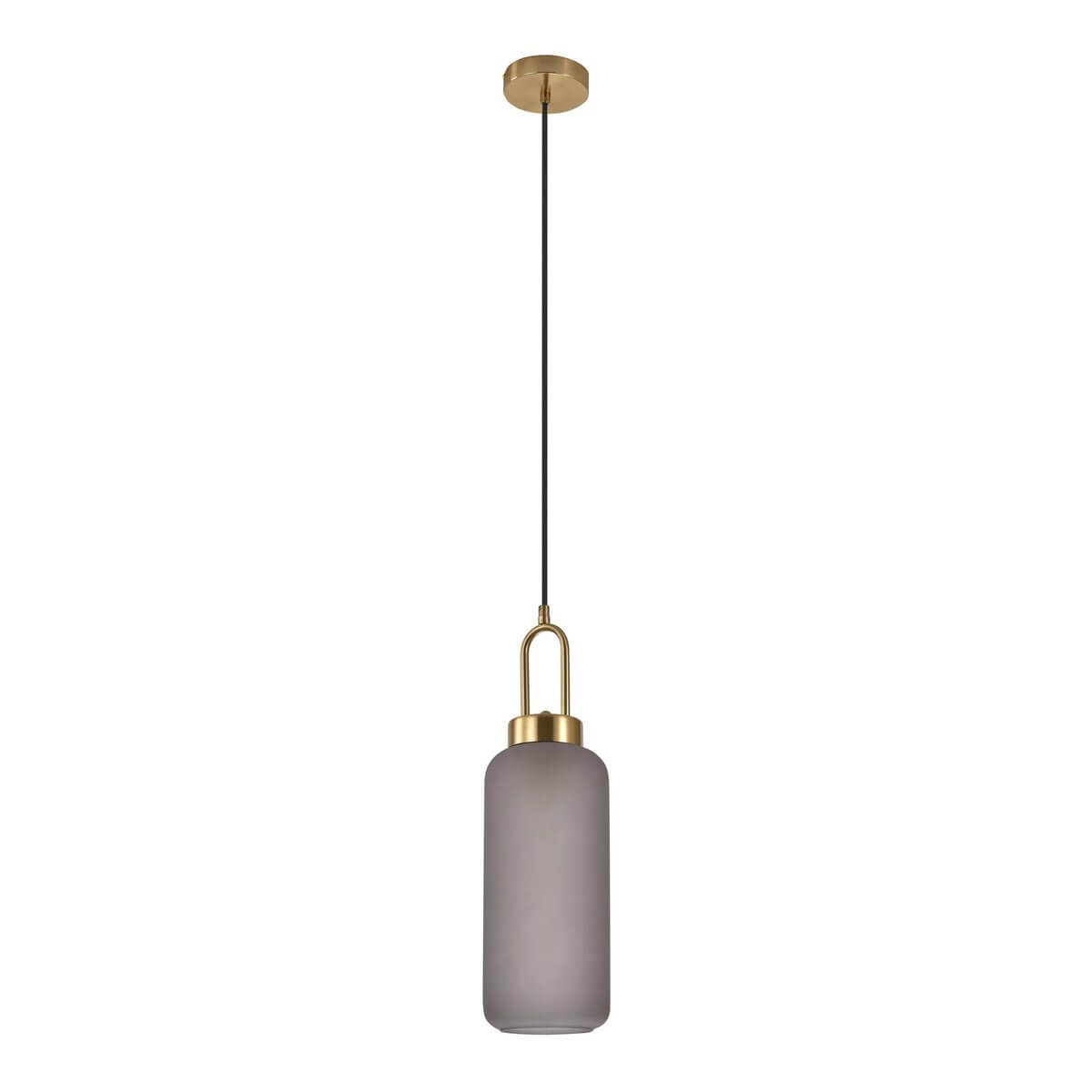 Luton Hanglamp - Messing, Mat Rookglas, Ø13 cm, 150 cm Stoffenkoord - House Nordic ApS