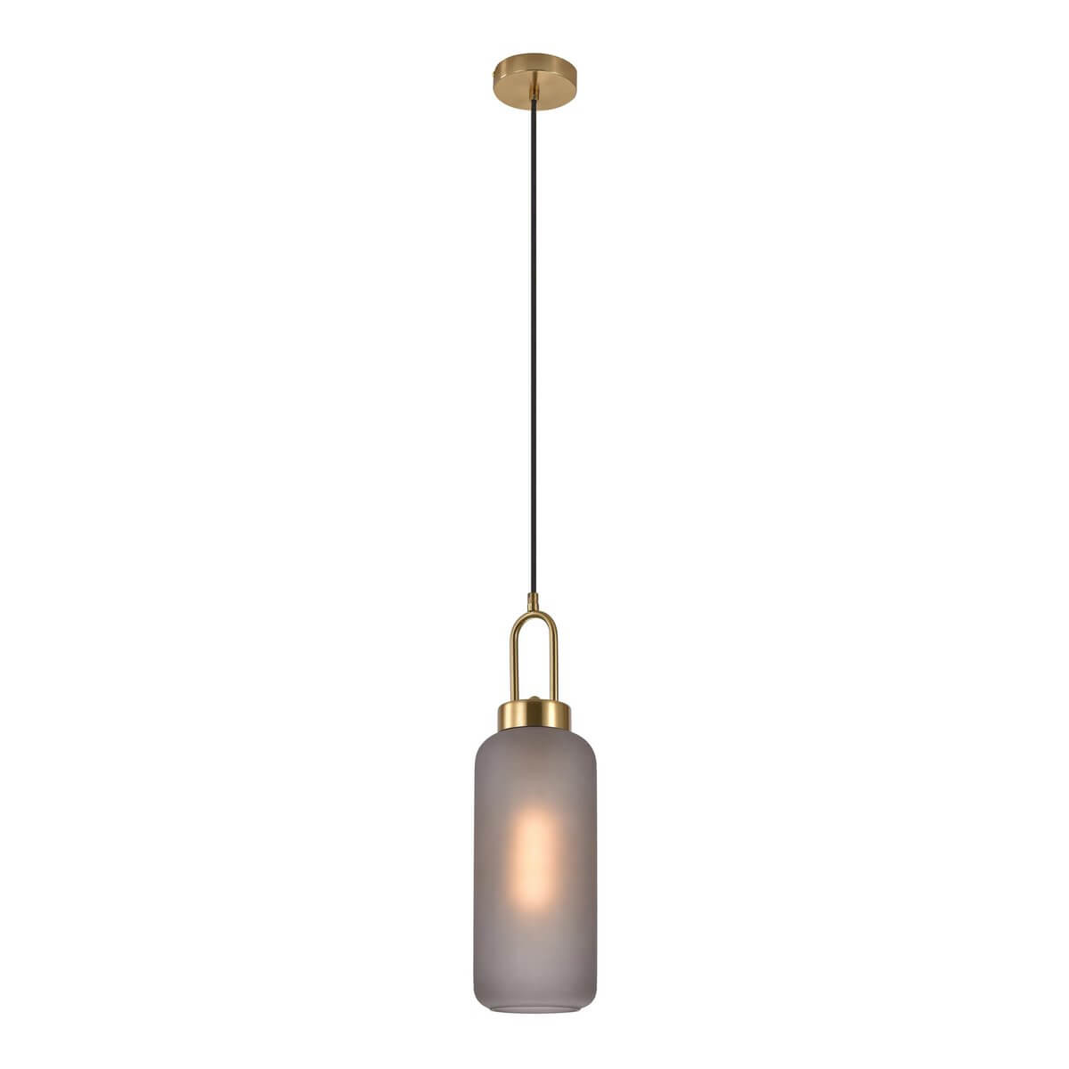 Luton Hanglamp - Messing, Mat Rookglas, Ø13 cm, 150 cm Stoffenkoord - House Nordic ApS