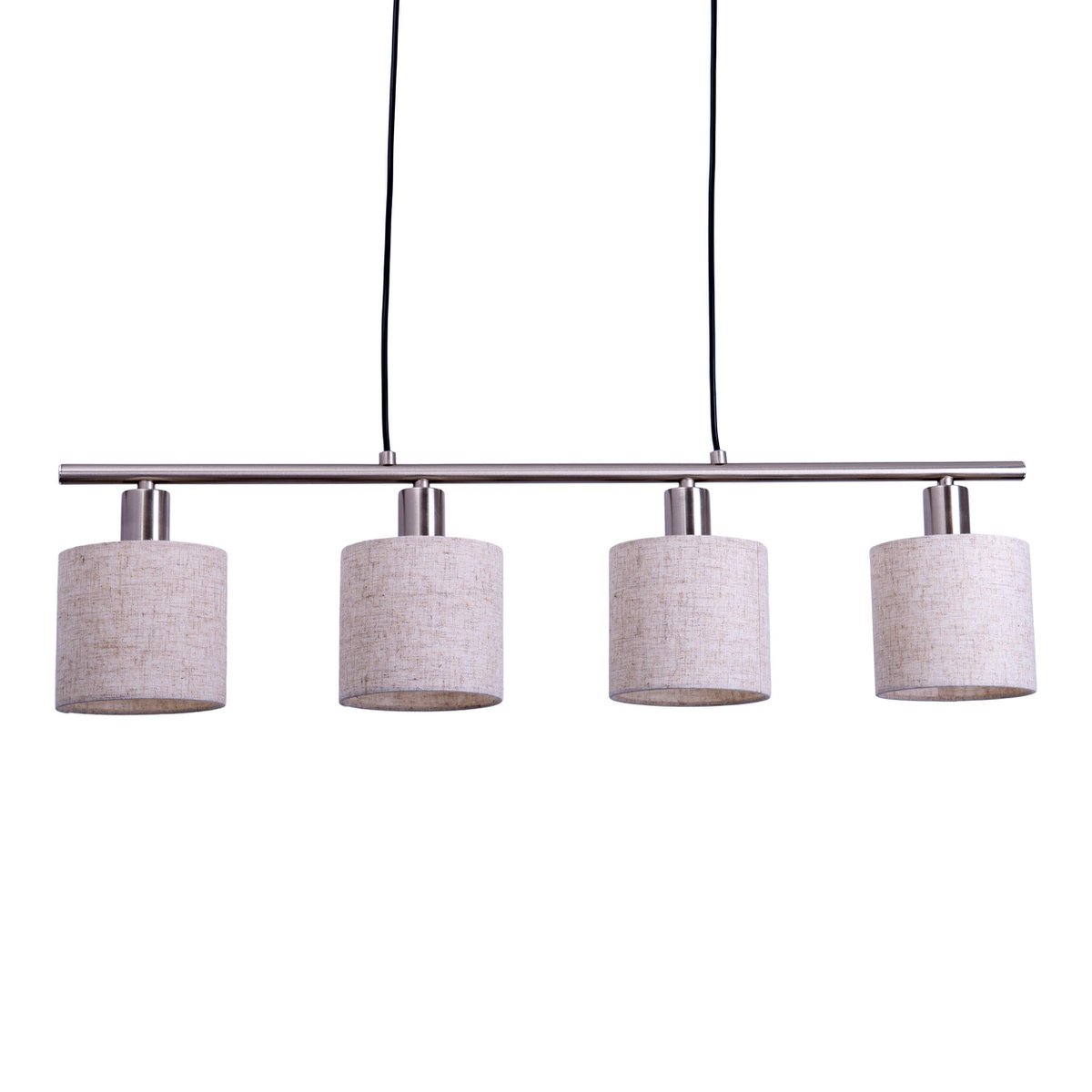 Hanglamp Satin Nikkel En Linnen – Elegant Modern Ontwerp