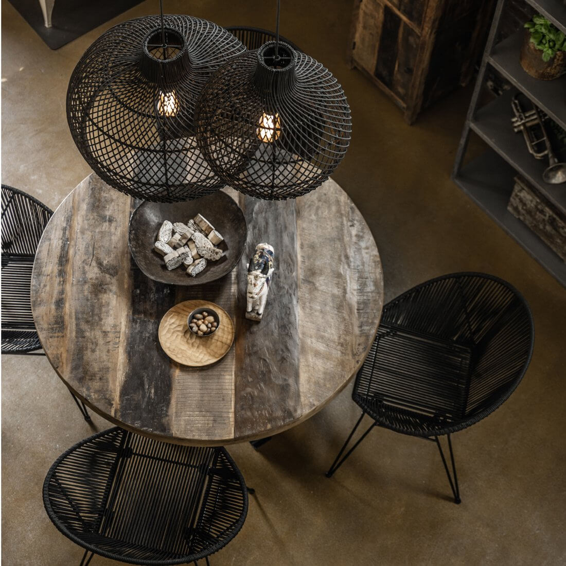 Maze hanging lamp black small - Raw Materials