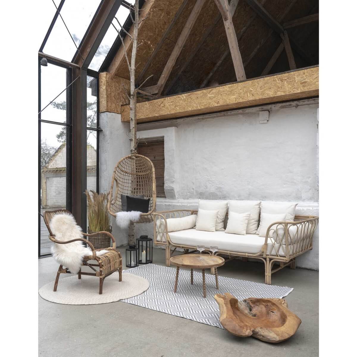 Jammu salontafel mangohout naturel - Ø 60 × 35 cm