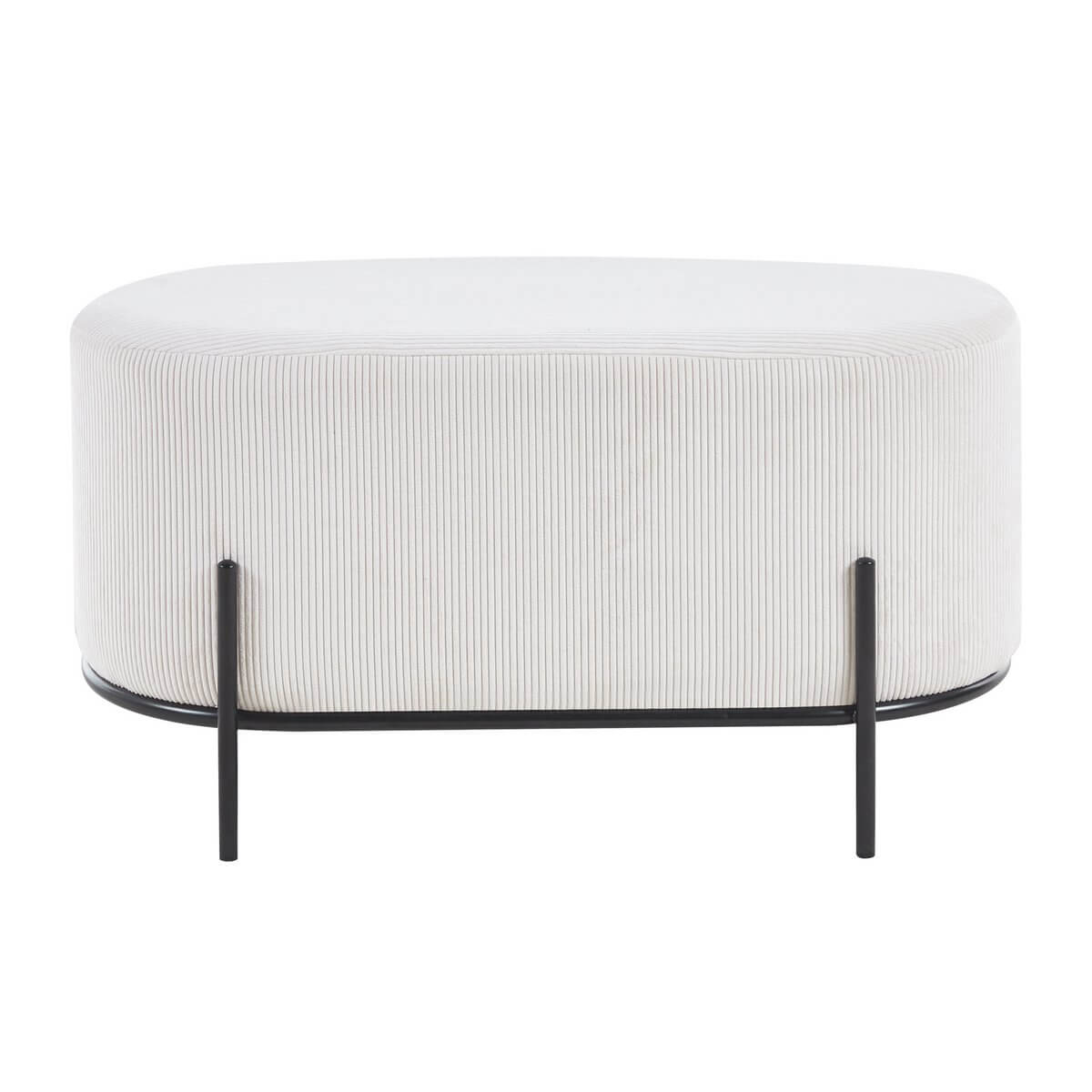 Upholstered stool cord optic beige - SalesFever